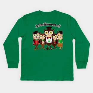 A Parliament of Owls Kids Long Sleeve T-Shirt